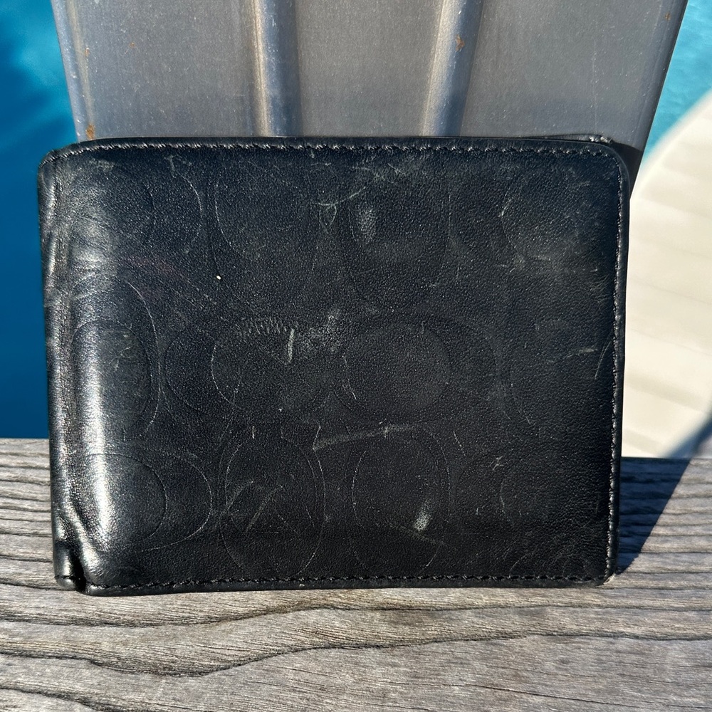 Men's Coach Black Leather Wallet
